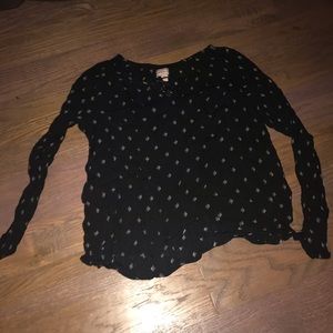 Black long sleeve blouse